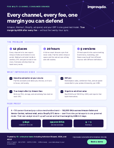 First page of the marketplace intelligence one-pager