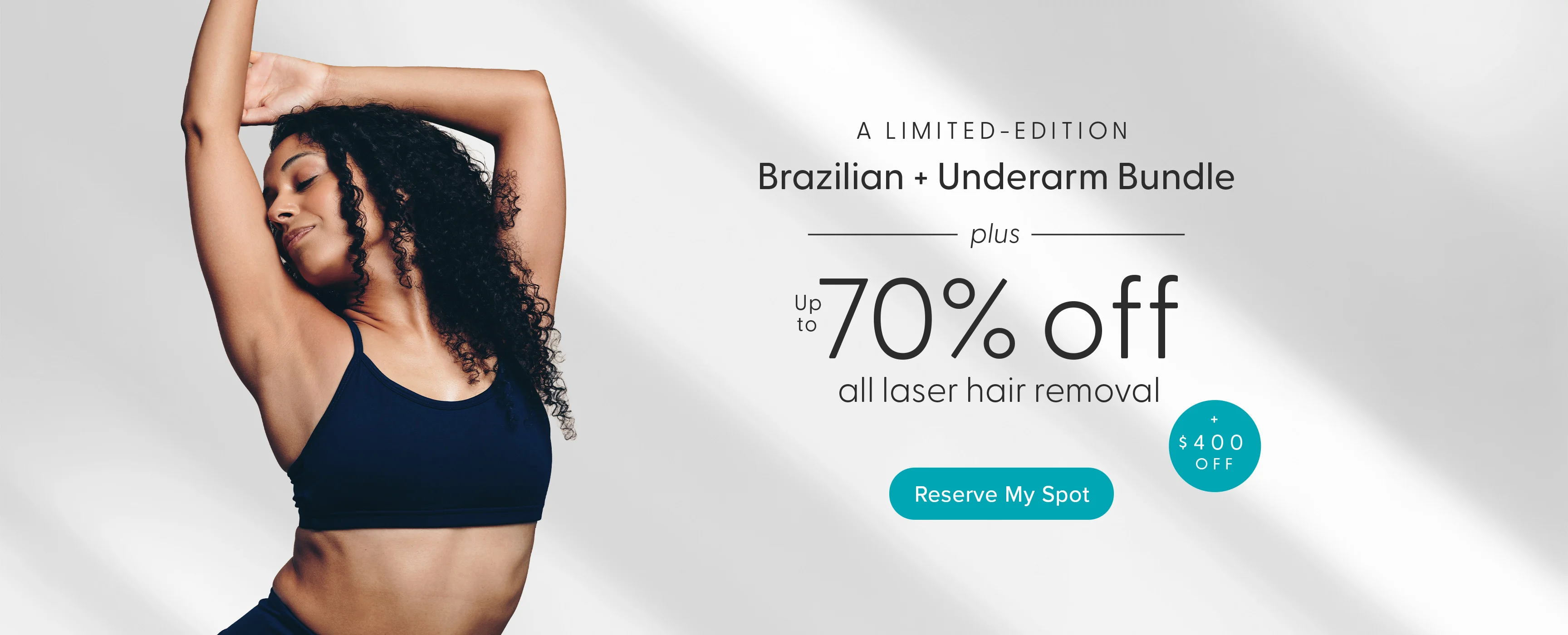 Milan Laser Hair Removal August promotional homepage banner