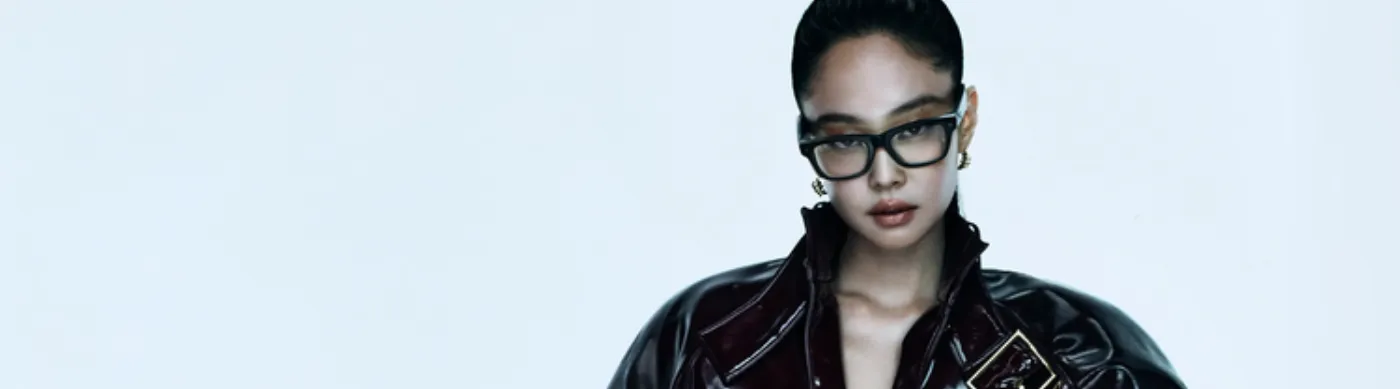 America's Best fashion creative featuring statement eyeglasses