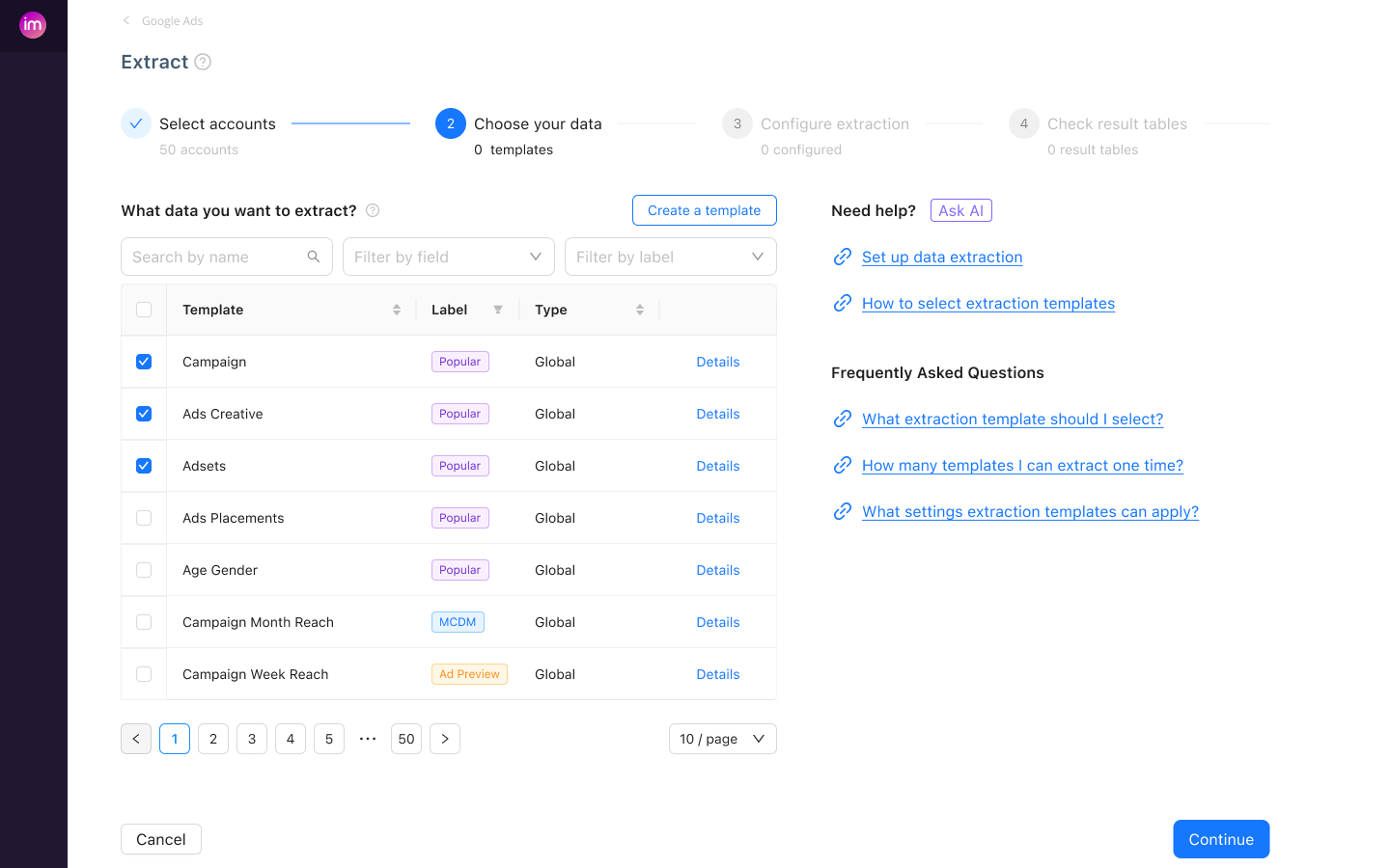 Dashboard mockup