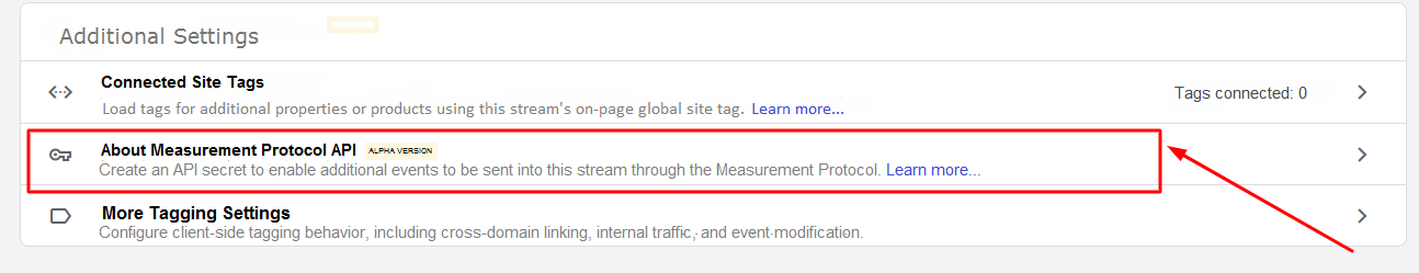 About Measurement Protocol API