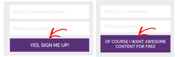 A/B testing for a CTA