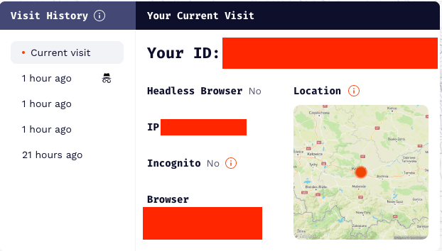 FingerprintJS cookieless tracking