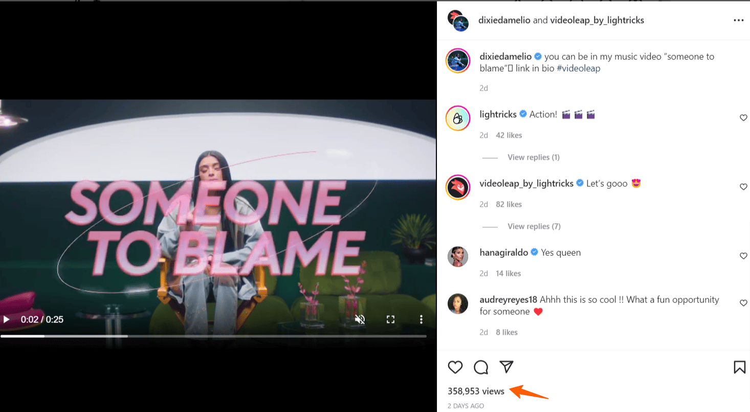 Dixie Damelio’s Instagram Account