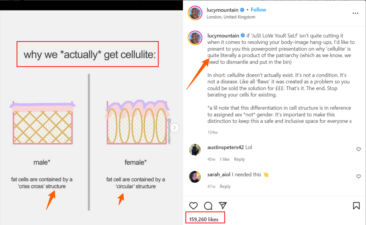 Lucy Mountain's Instagram account