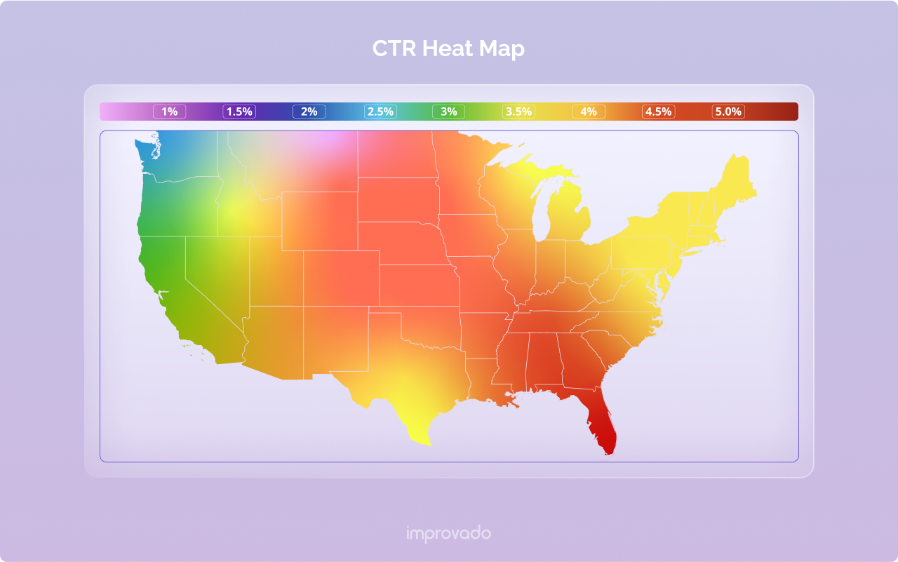 CTR heat map for a Twitter Ads dashboard