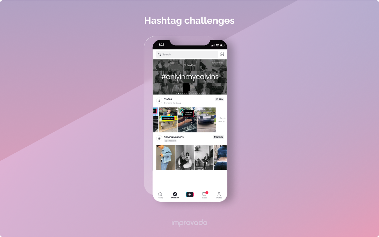 TikTok Ads dashboard : hashtag challenges