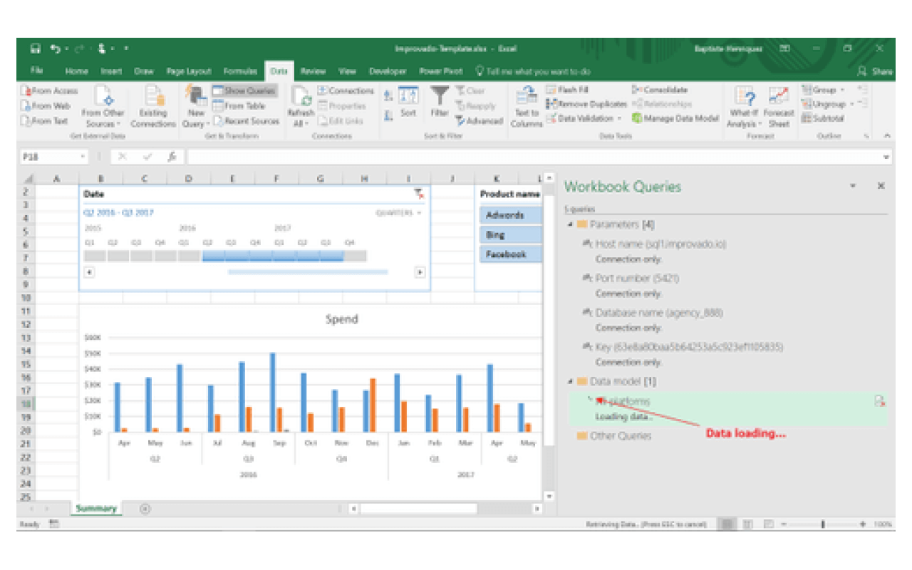 Excel Power Query Improvado template