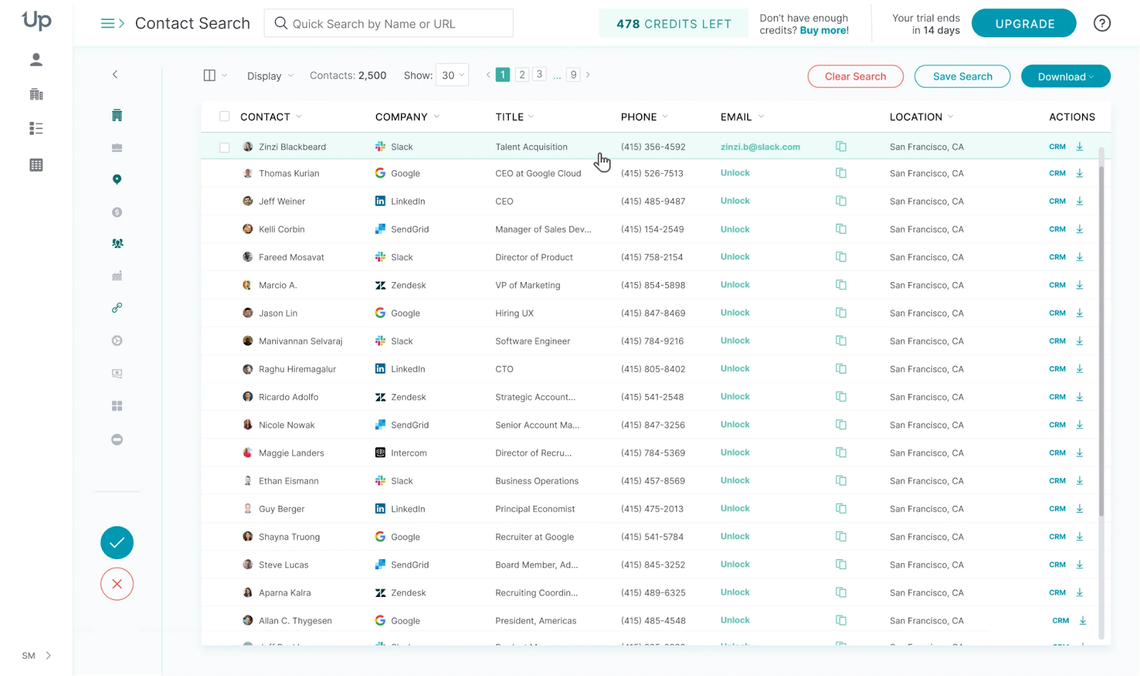 UpLead is a B2B lead generation platform that provides accurate, verified contact information.
