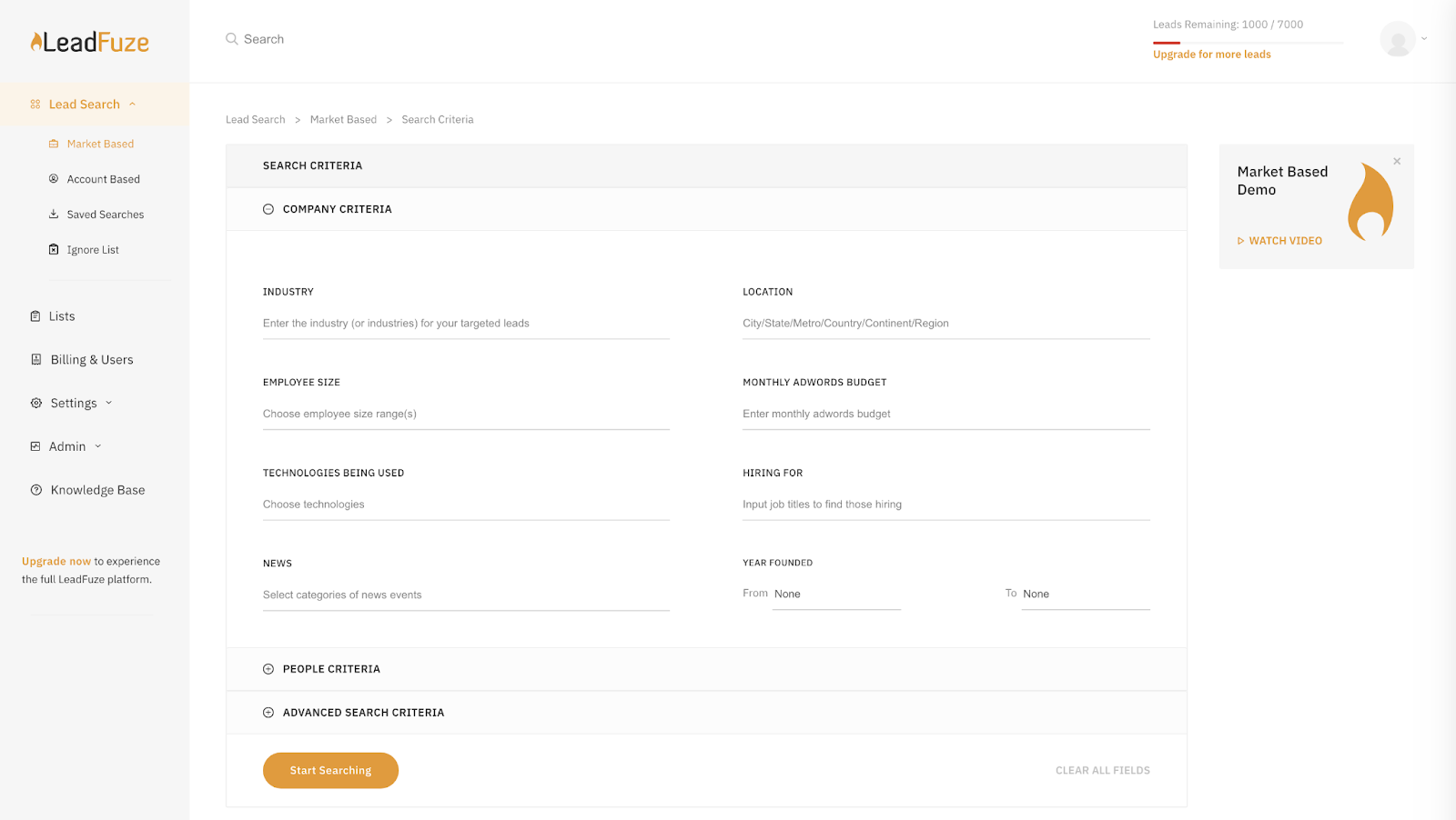LeadFuze is a lead generation platform that helps businesses find and compile lists of targeted prospects with verified contact information for outreach.