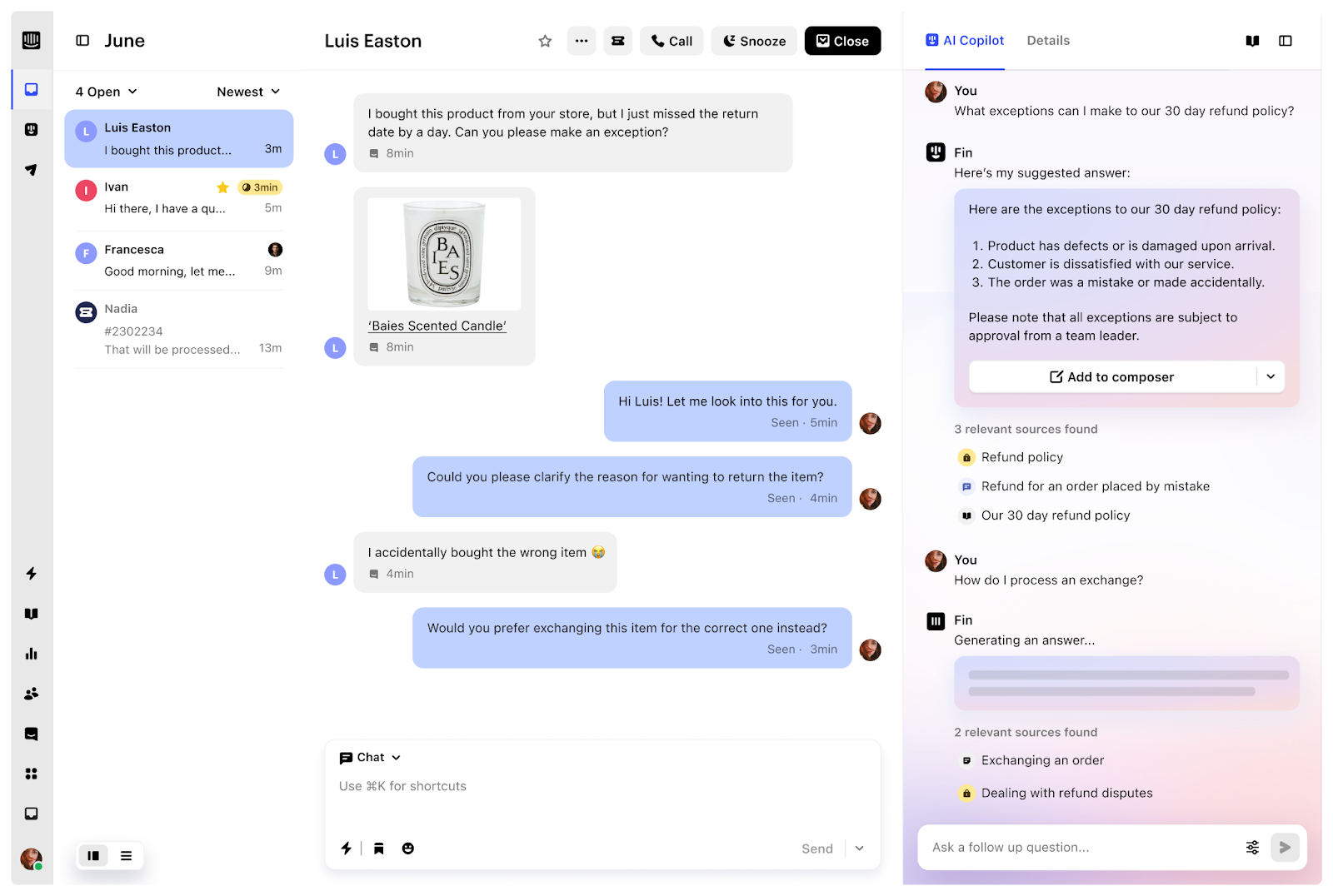 Intercom is a customer messaging platform, featuring live chat, bots, and personalized messaging across their website and apps.