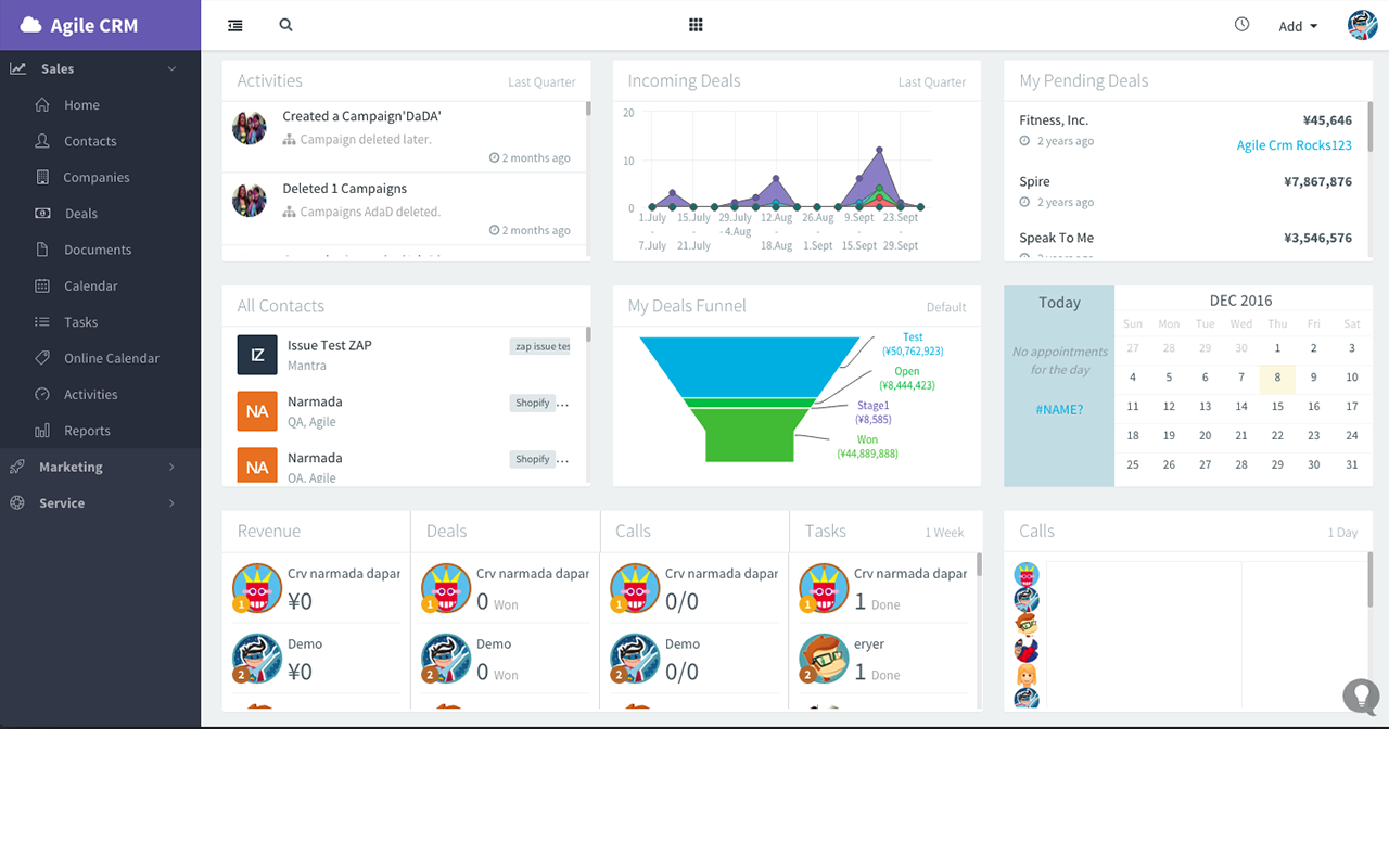 AgileCRM is an all-in-one CRM platform.