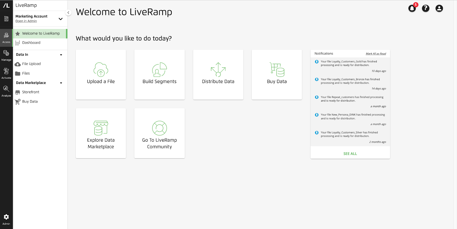 LiveRamp is a data collaboration platform for privacy-first data sharing and onboarding.