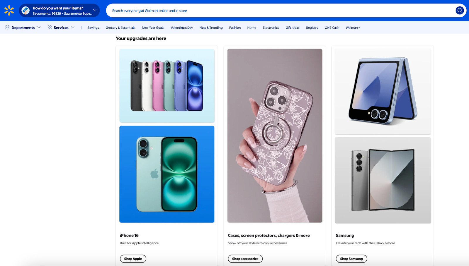 Walmart sponsored brands placement example