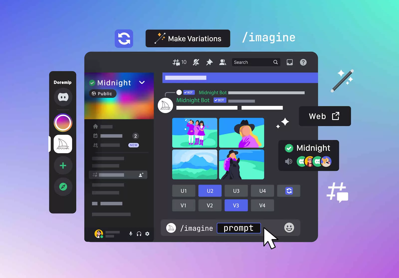 Midjourney is an AI-powered image generation tool.