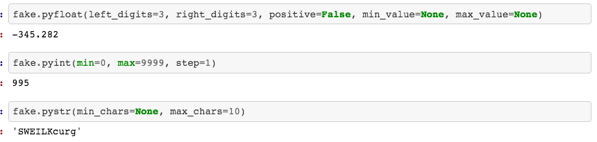 Example of code