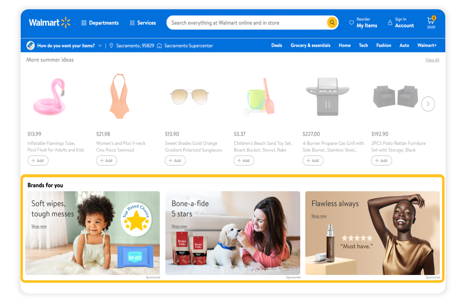 Walmart Connect offers a variety of ad types