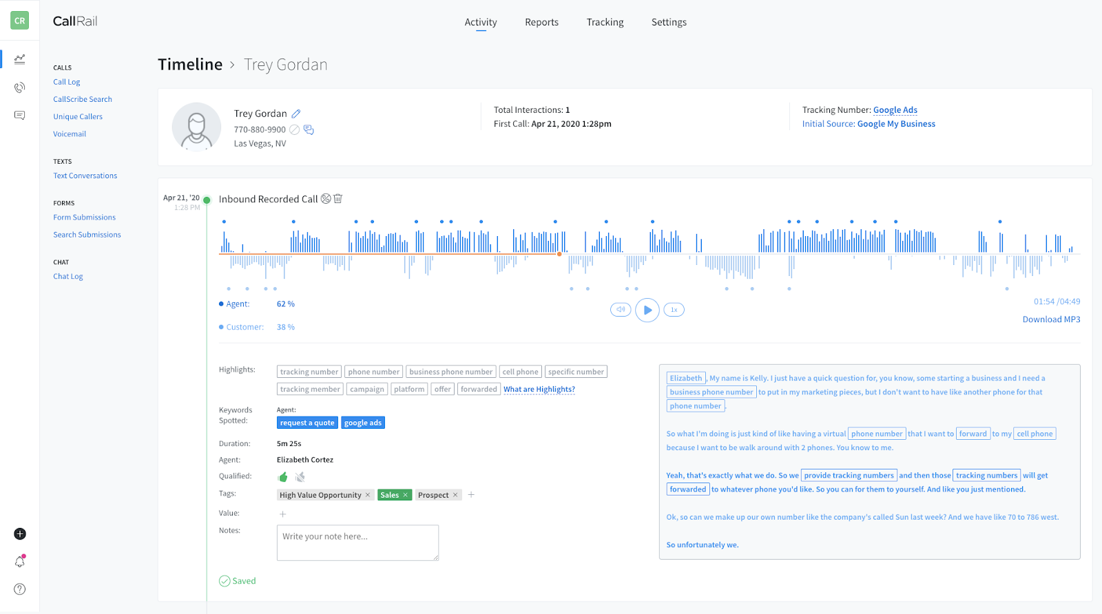 CallRail is a HIPAA-compliant call tracking and analytics solution