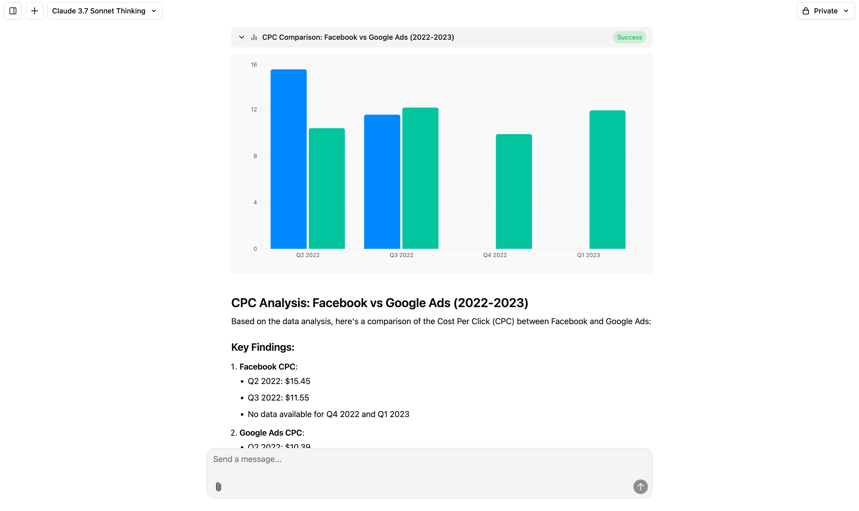 Improvado AI Agent helps derive insights by asking questions.