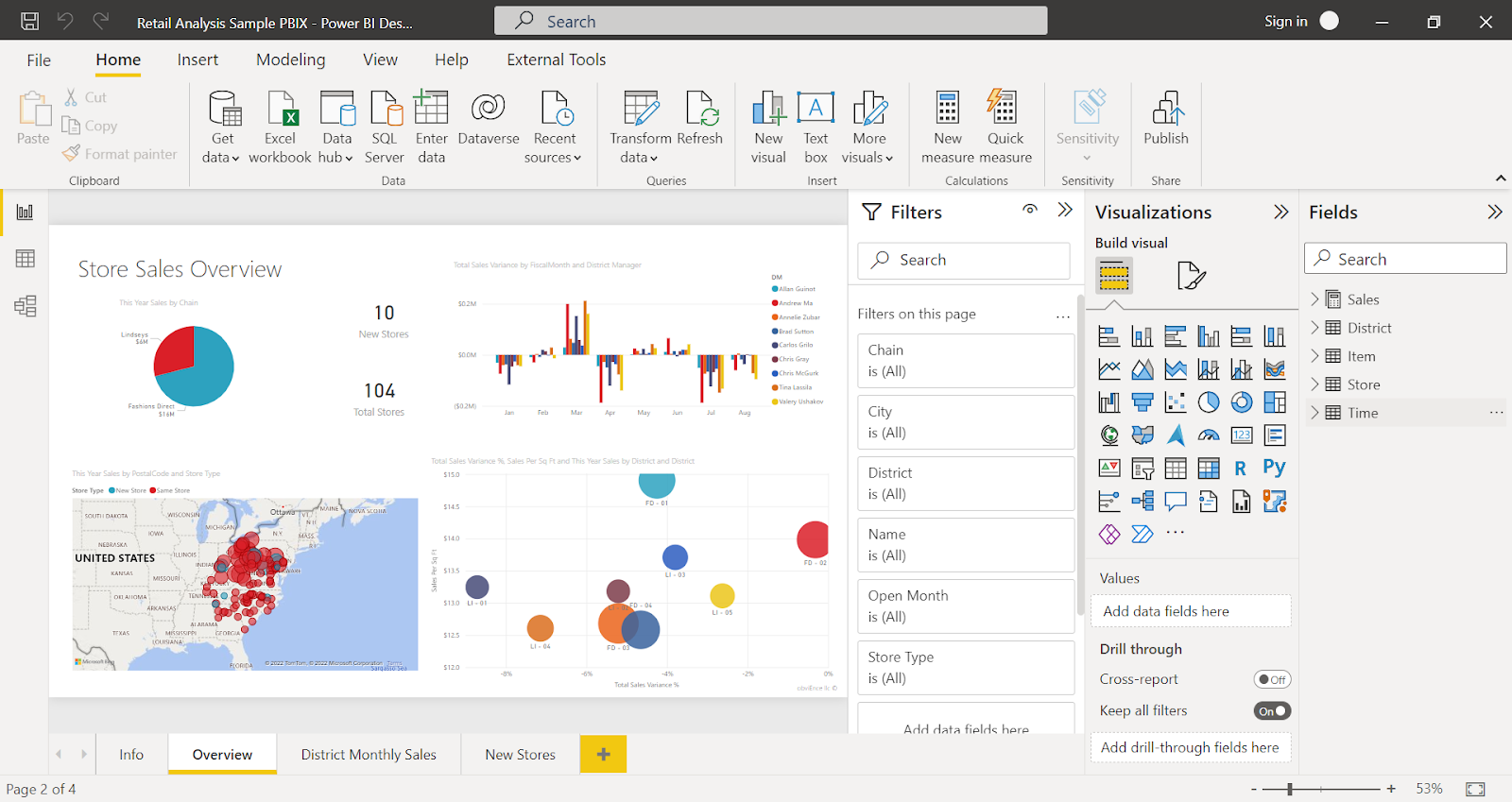 Power BI interface