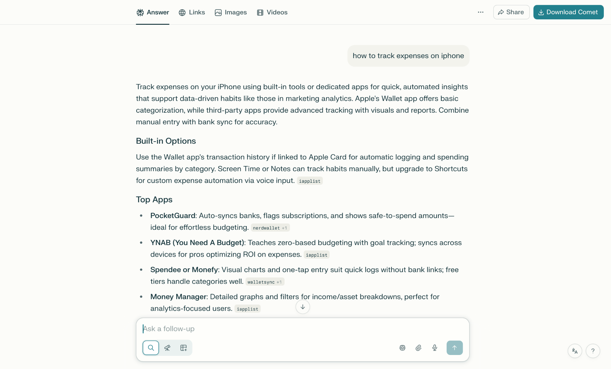 Example showing the importance of GEO for fintech