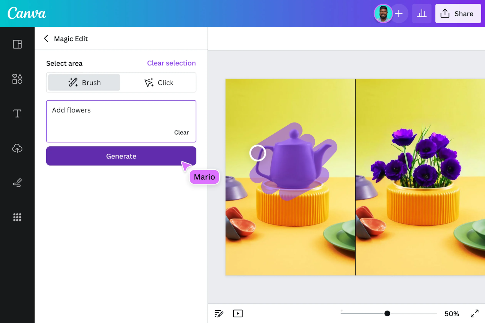 Canva AI is an AI-powered image generation tool.