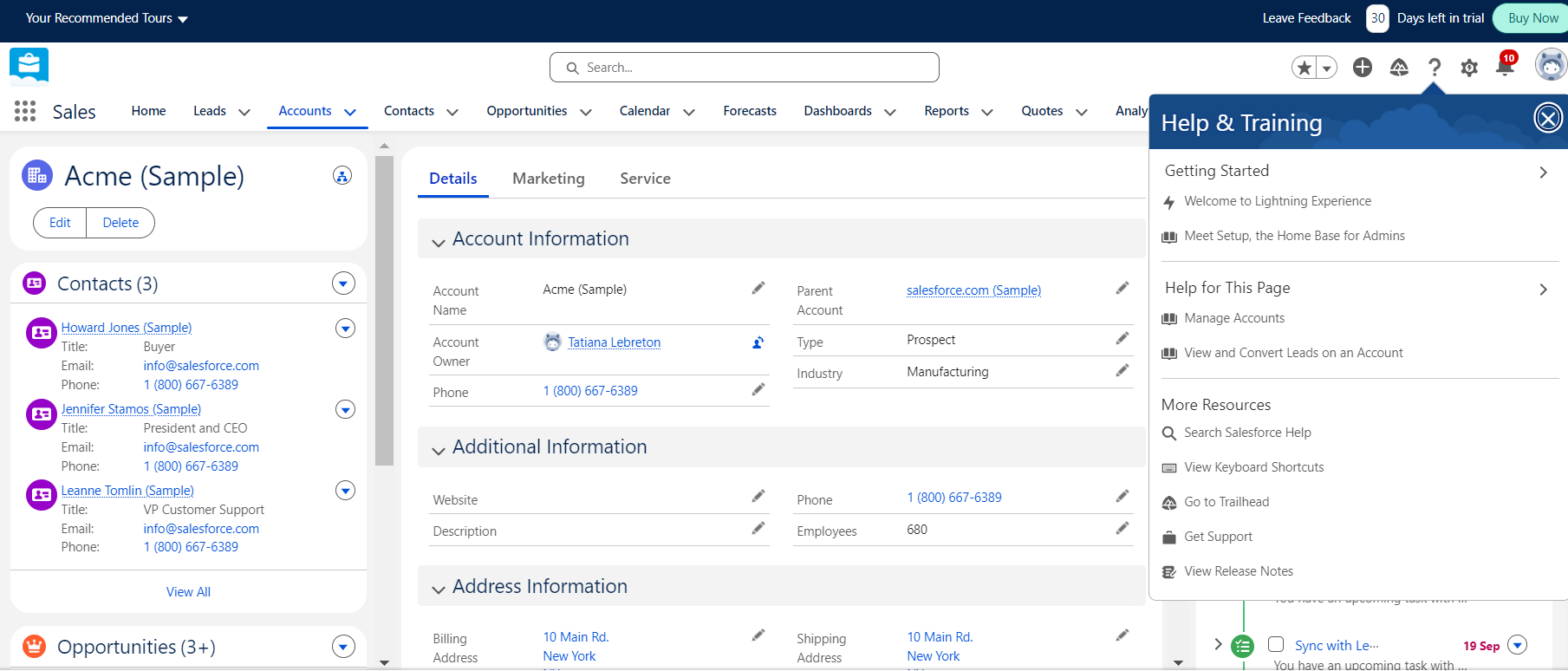 The image highlights Salesforce’s account and opportunity management workspace, where sales teams monitor pipeline stages, revenue forecasts, and conversion movement within the funnel.