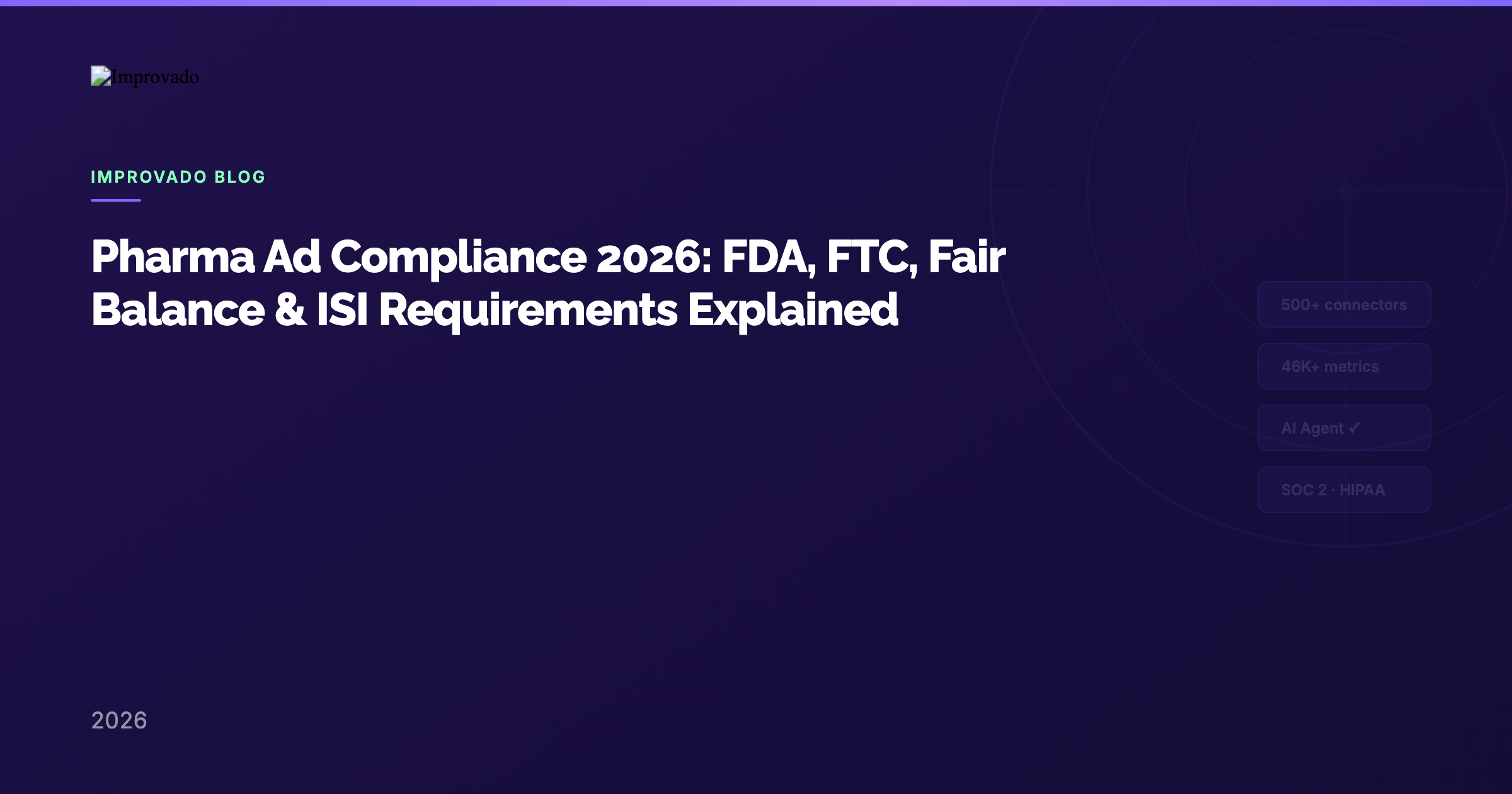 Pharma Ad Compliance 2026: FDA, FTC, Fair Balance & ISI Requirements Explained