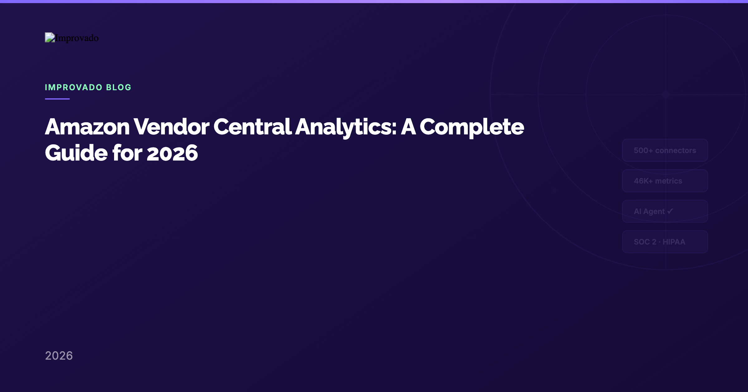 Amazon Vendor Central Analytics: A Complete Guide for 2026
