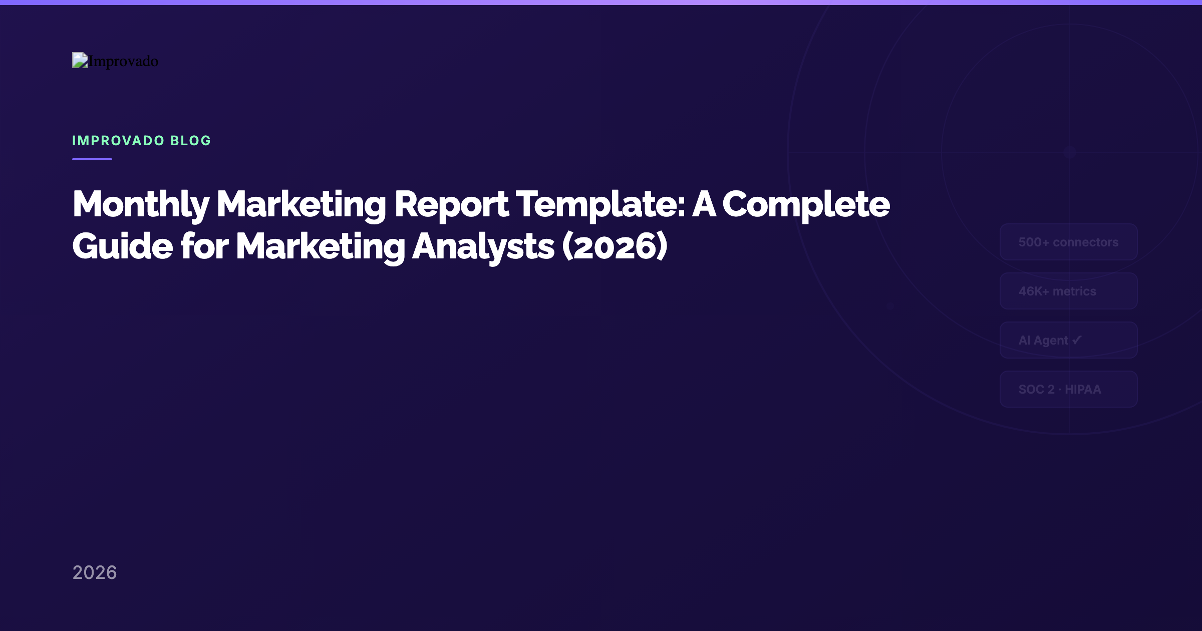 Monthly Marketing Report Template: A Complete Guide for Marketing Analysts (2026) — Improvado Blog