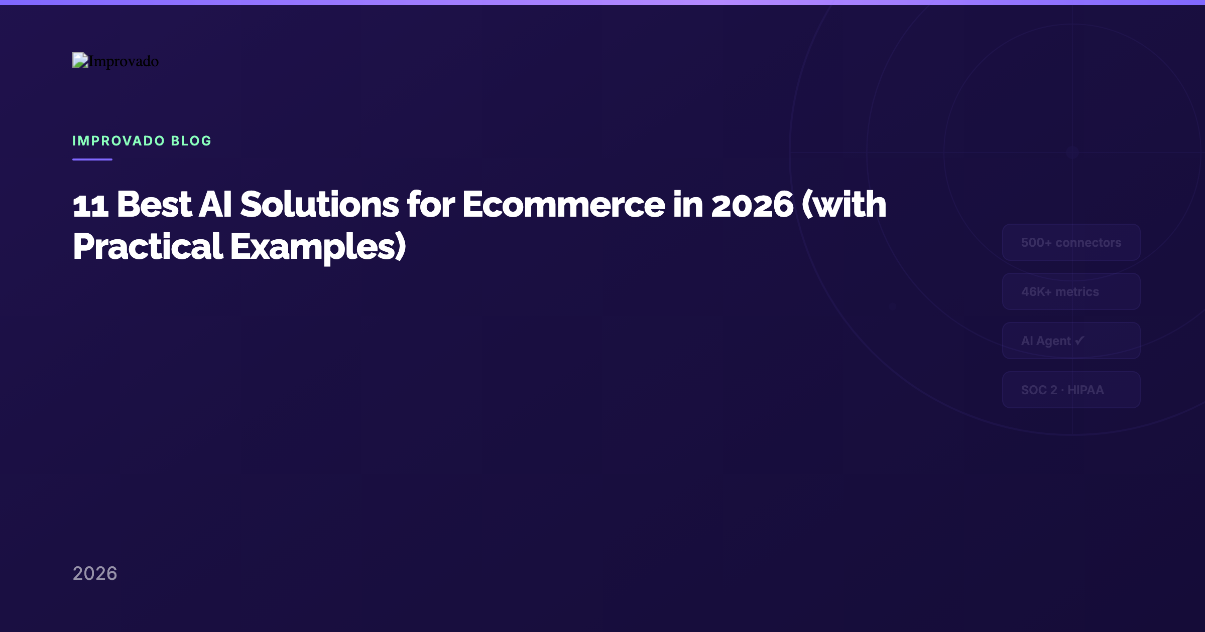 11 Best AI Solutions for Ecommerce in 2026 (with Practical Examples) — Improvado Blog