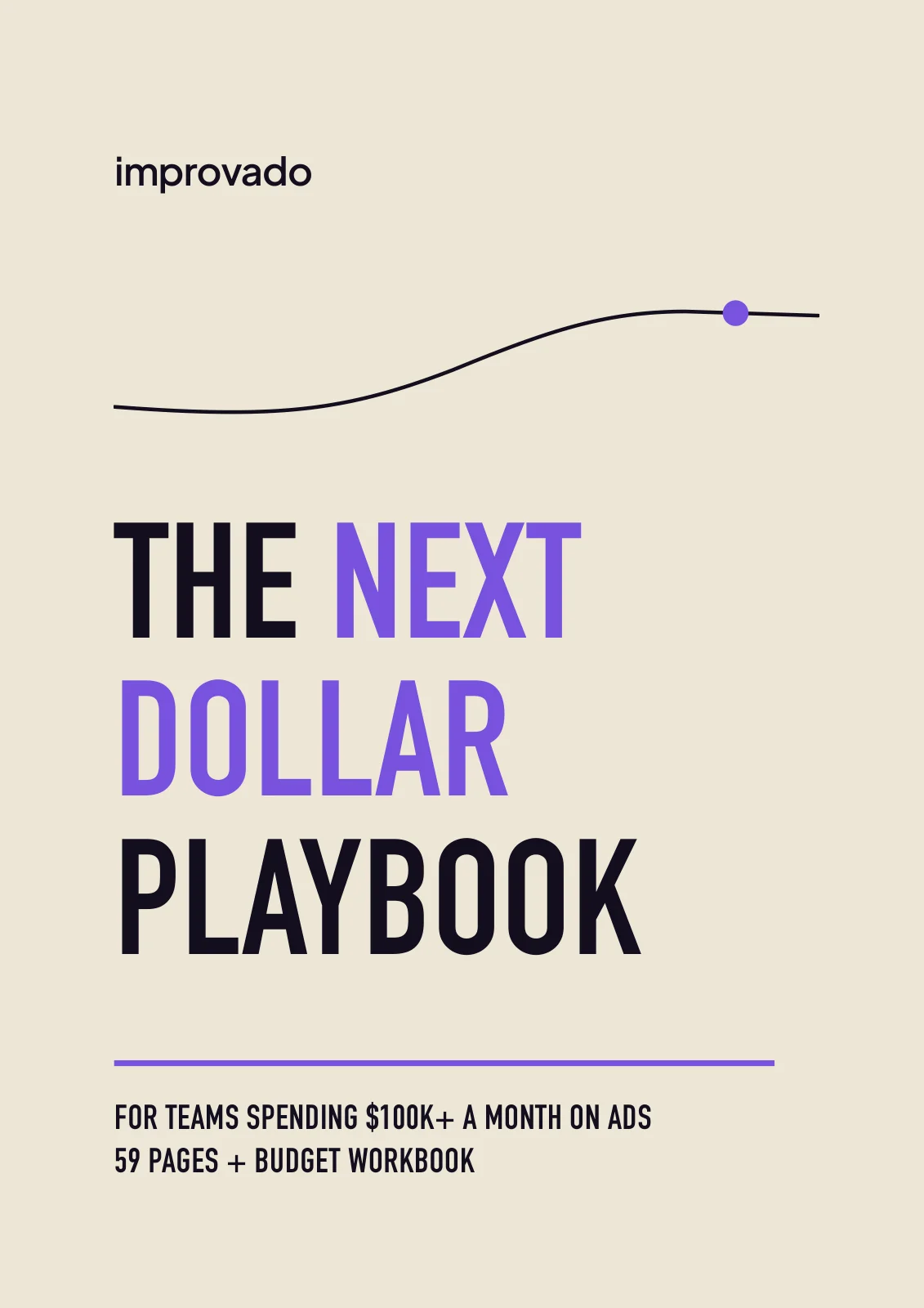 Cover of The Next Dollar Playbook: a response curve with the next dollar marked on it